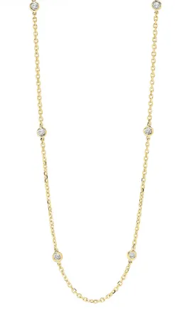 Diamond By The Inch Gold Necklace 1/2 CTW