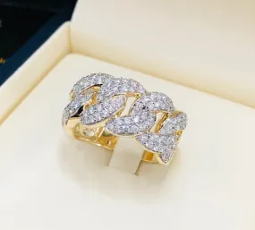 Diamond Cuban link ring