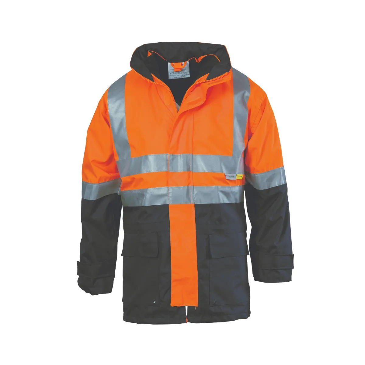 DNC 4 in 1 HiVis Two Tone Breathable Jacket with Vest and 3M Reflective Tape 3864