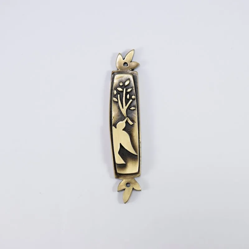 Dove Mezuzah in Brass