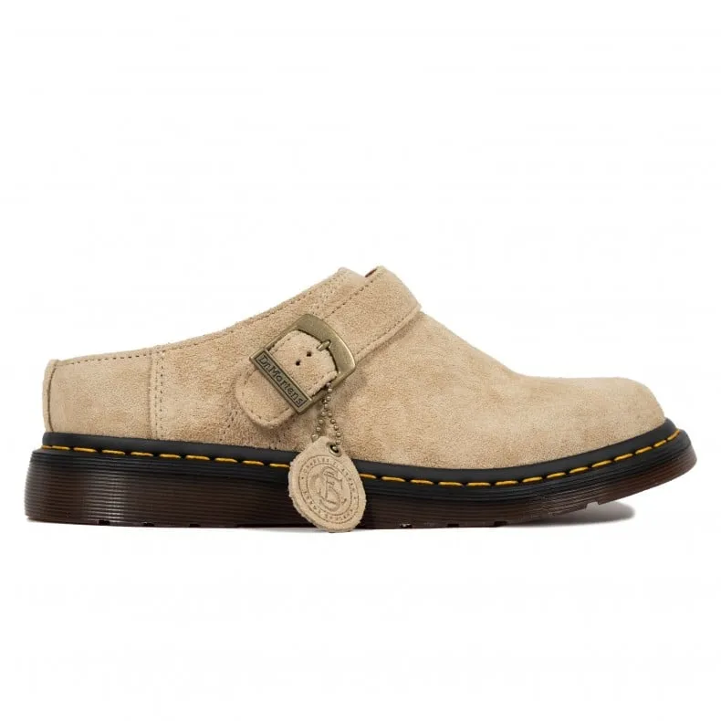 Dr. Martens Isham Desert Oasis Suede Mules (Parchment Beige)