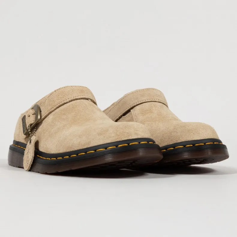 Dr. Martens Isham Desert Oasis Suede Mules (Parchment Beige)