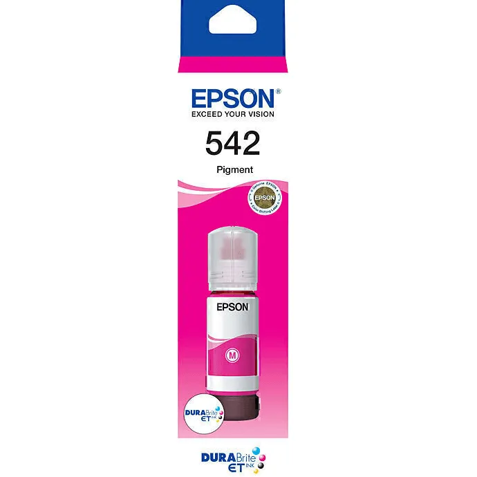 Epson 542 Black/Cyan/Magenta/Yellow Eco Tank Ink Pigment DuraBrite Genuine