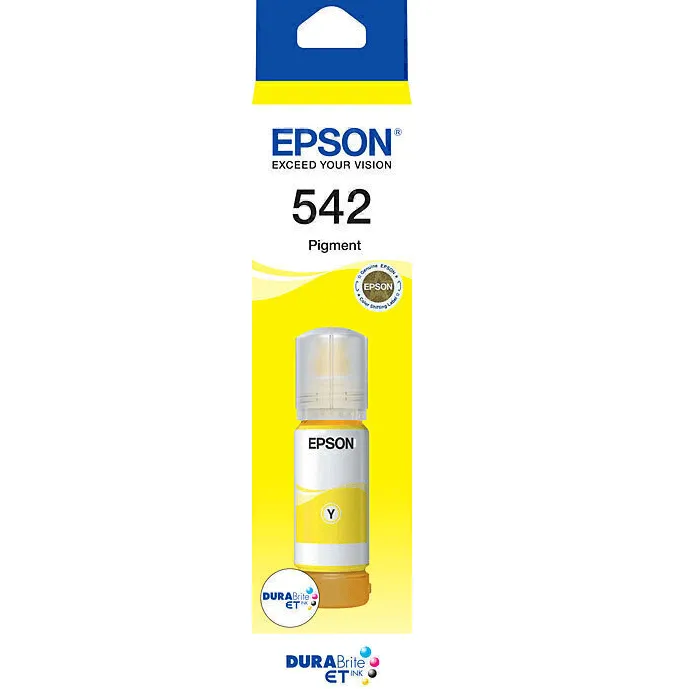 Epson 542 Black/Cyan/Magenta/Yellow Eco Tank Ink Pigment DuraBrite Genuine