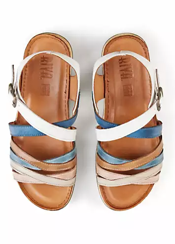 Exclusive Multi Leather Wedge Mules by Riva | Look Again