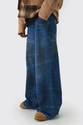 Extreme Baggy Rigid Crinkle Dirty Wash Jeans