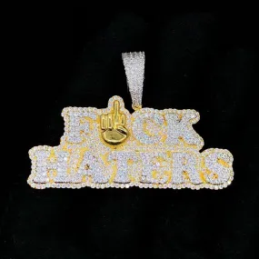 F Haters VVS CZ Hip Hop Bling Bling Pendant