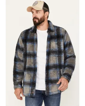 Flag & Anthem Men's Atoka Sherpa Plaid Print Shirt Jacket