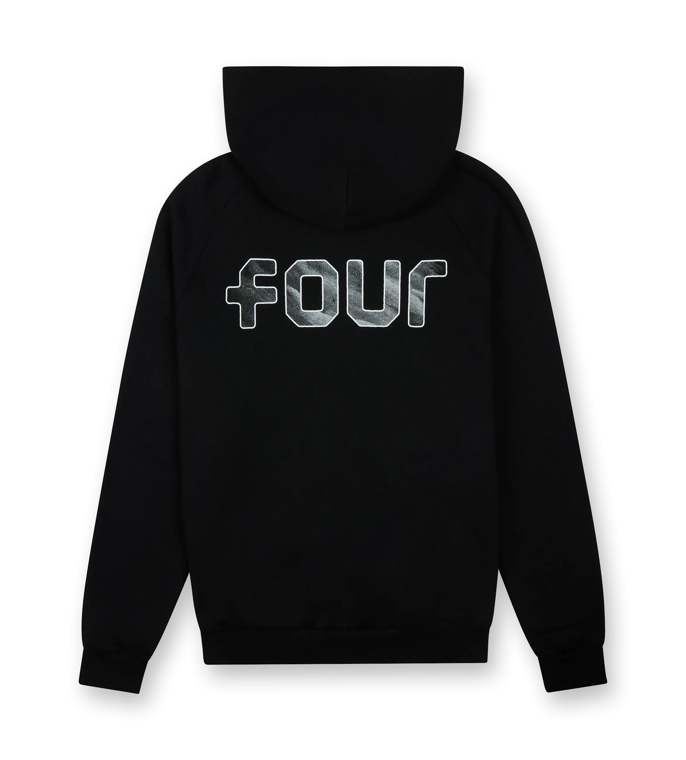 FOUR    Outline Logo Zip Up Vest Black