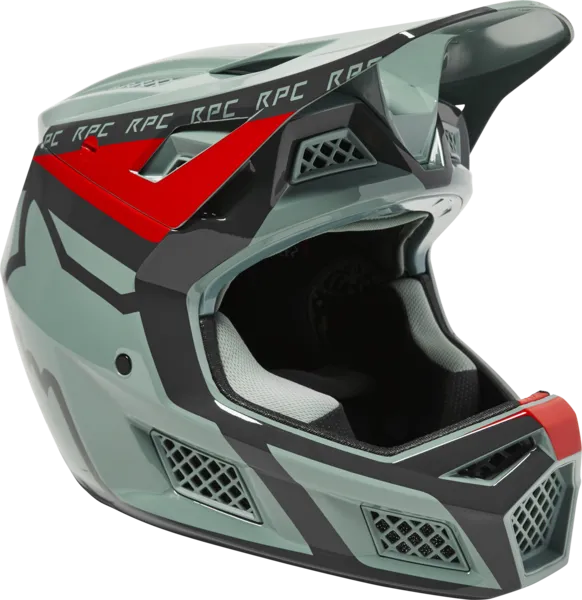 Fox Racing Rampage Pro Carbon MIPS Divide Full Face Helmet - Eucalyptus - 2022