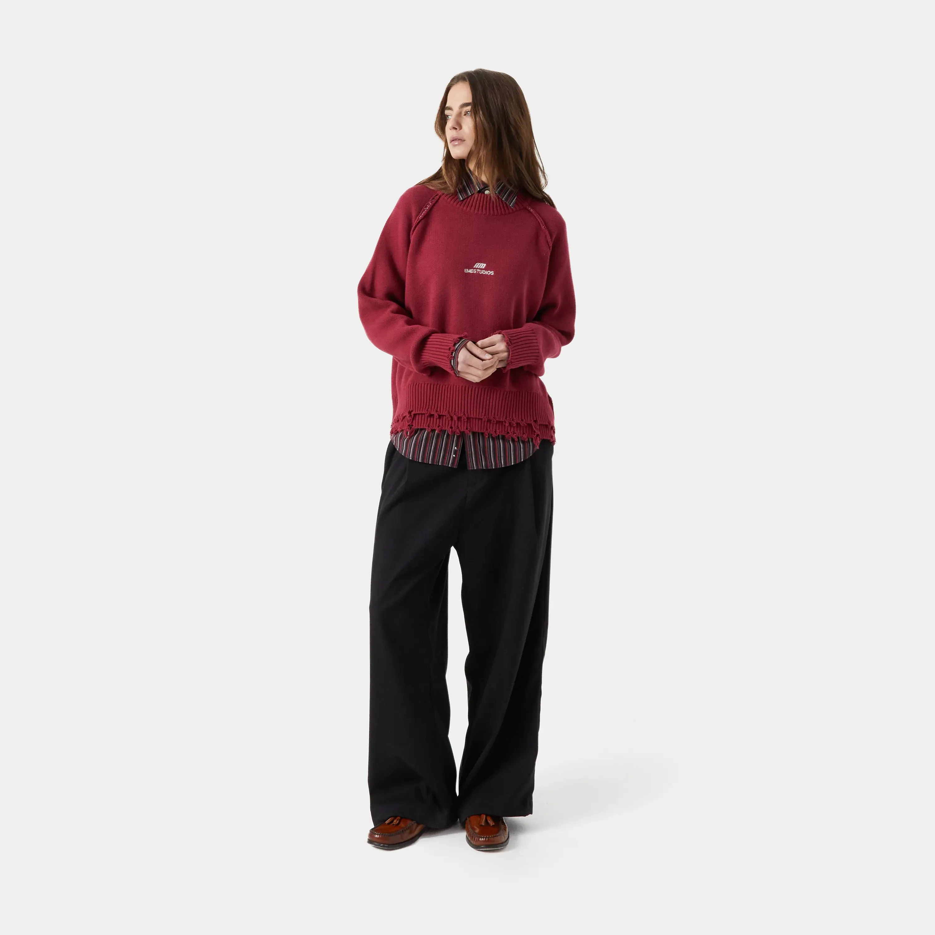 Fray Redwood Knit Sweater