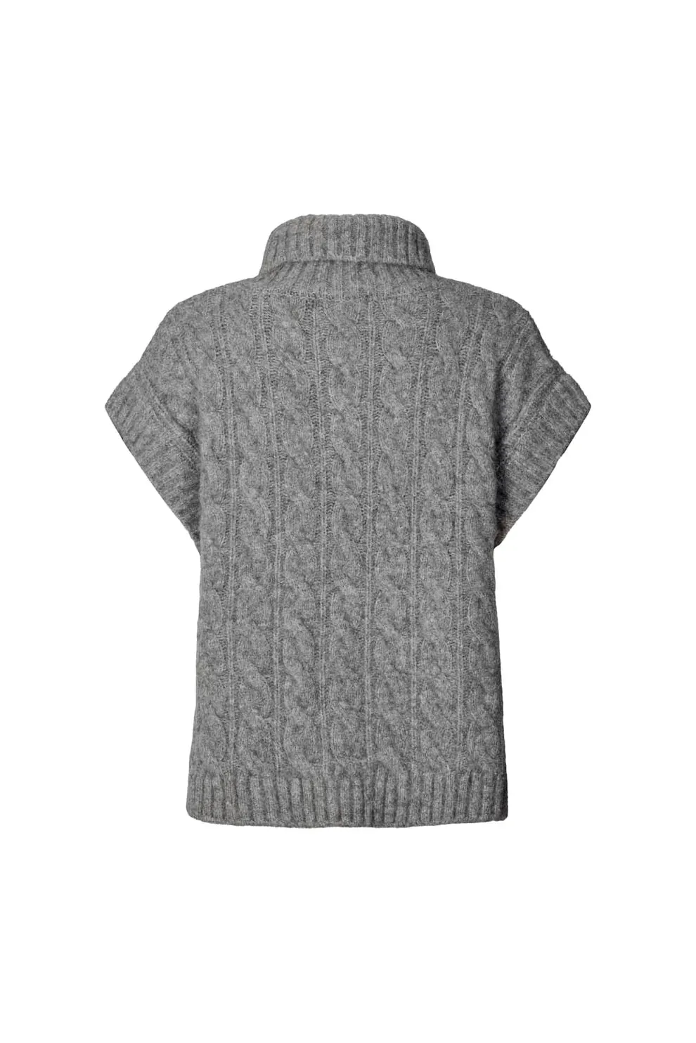 Fresno Cable Knit vest Dark Grey