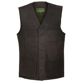 G010: Men's Brown Leather Gilet / Shooting Vest