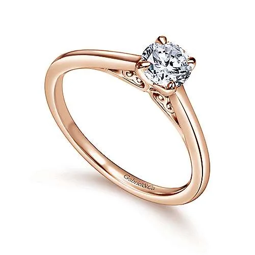 Gabriel Valerie 14K Round Diamond Engagement Ring