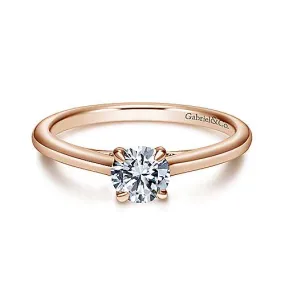 Gabriel Valerie 14K Round Diamond Engagement Ring