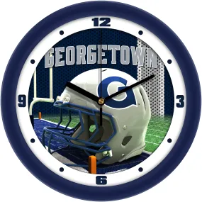 Georgetown Hoyas 11.5'' Suntime Premium Glass Face Football Helmet Wall Clock