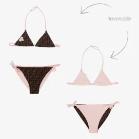 Girls Reversible Logo Bikini