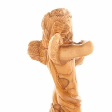 Hand Carved Angel, Wooden Nativity Figurine 6.3