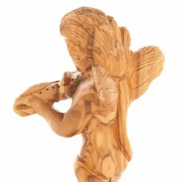 Hand Carved Angel, Wooden Nativity Figurine 6.3