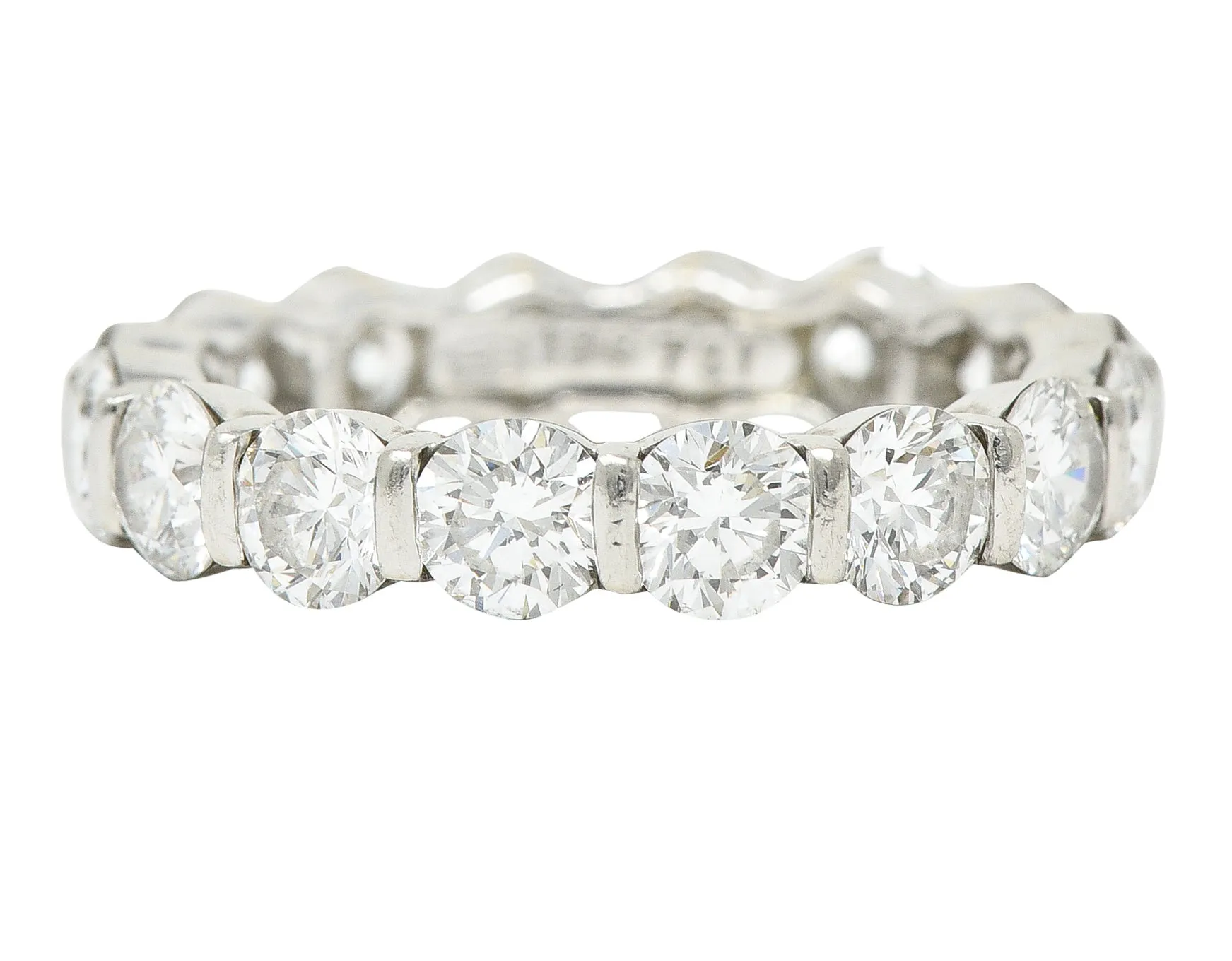 Harry Winston 3.50 CTW Round Brilliant Diamond Platinum Eternity Band Ring