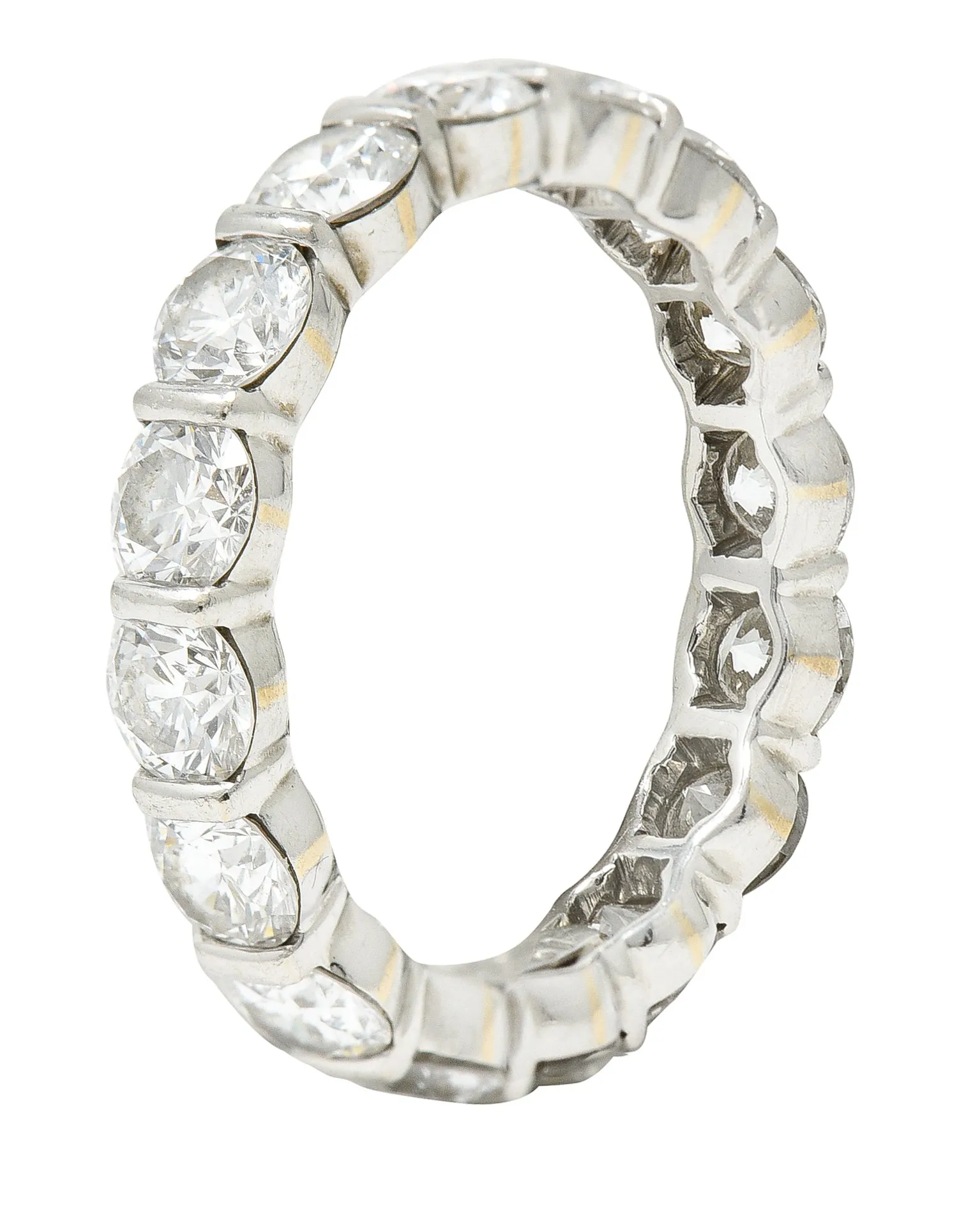 Harry Winston 3.50 CTW Round Brilliant Diamond Platinum Eternity Band Ring