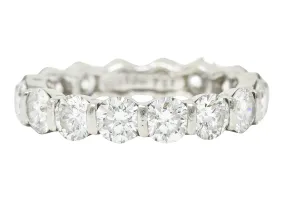 Harry Winston 3.50 CTW Round Brilliant Diamond Platinum Eternity Band Ring