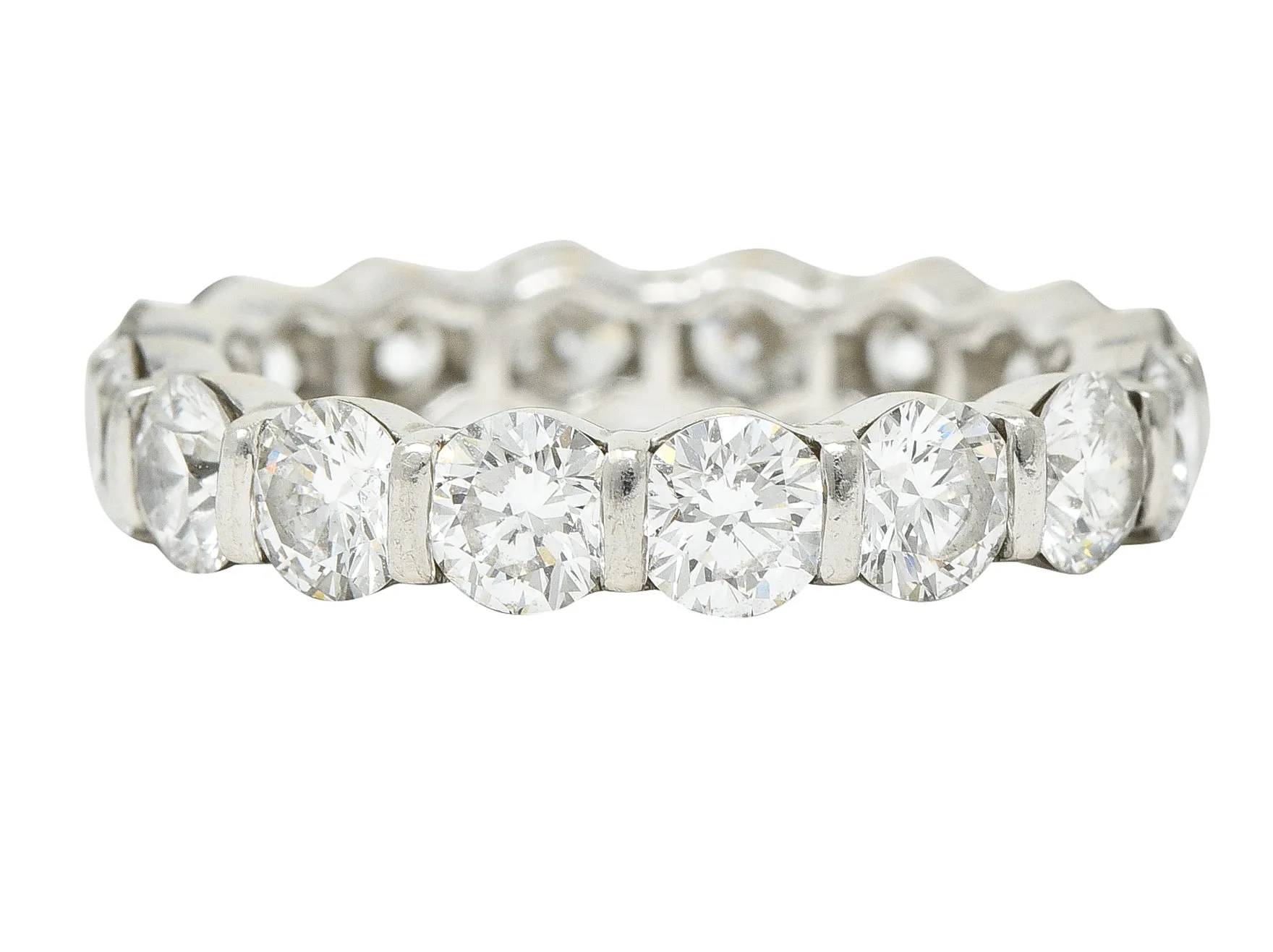 Harry Winston 3.50 CTW Round Brilliant Diamond Platinum Eternity Band Ring