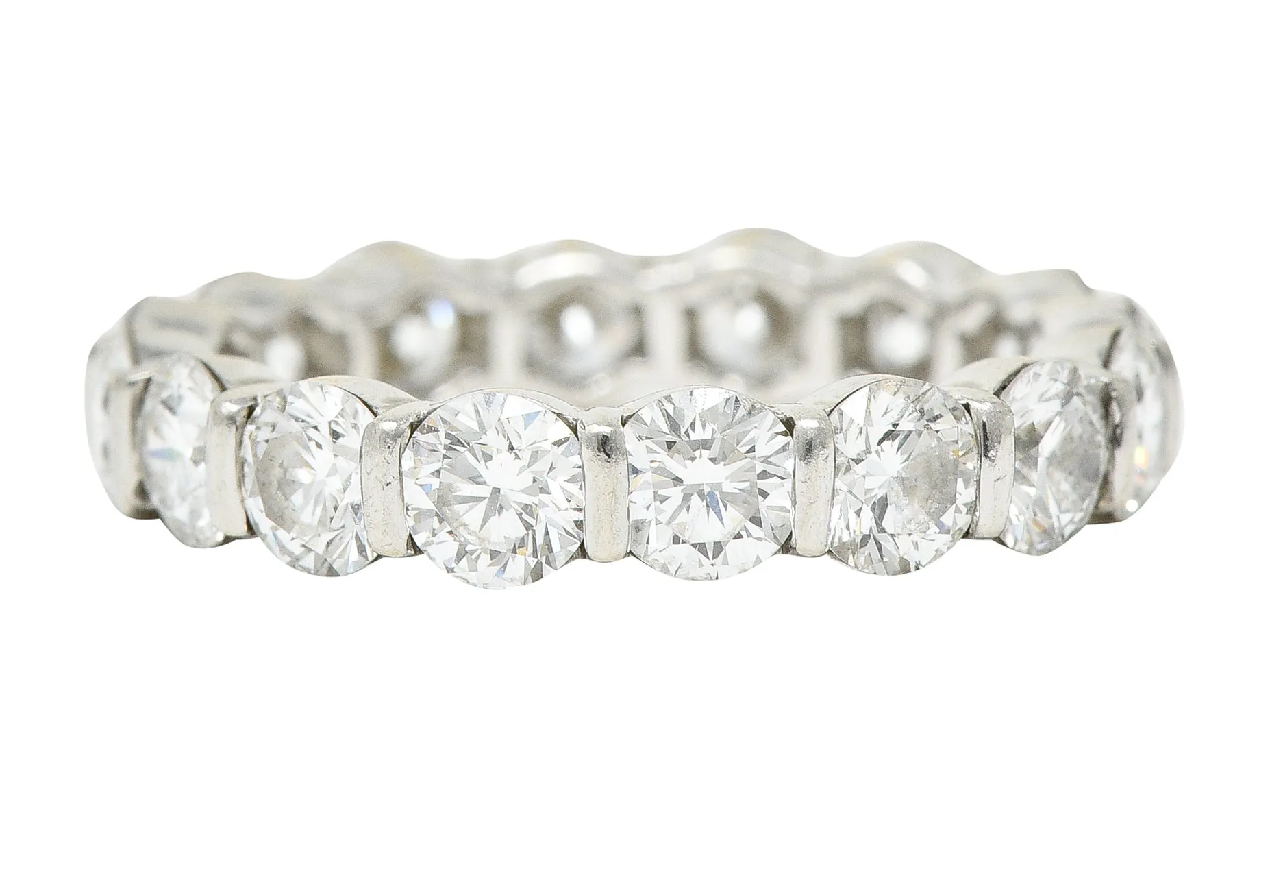 Harry Winston 3.50 CTW Round Brilliant Diamond Platinum Eternity Band Ring