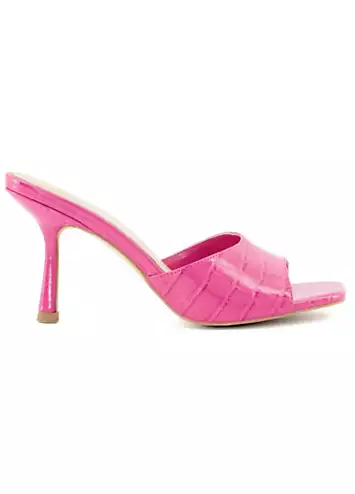 Head Over Heels By Dune Mayana Pink Heeled Mules | Grattan