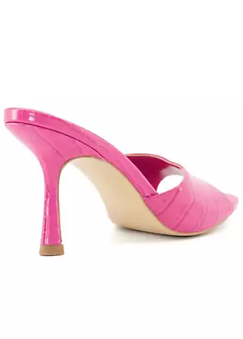 Head Over Heels By Dune Mayana Pink Heeled Mules | Grattan