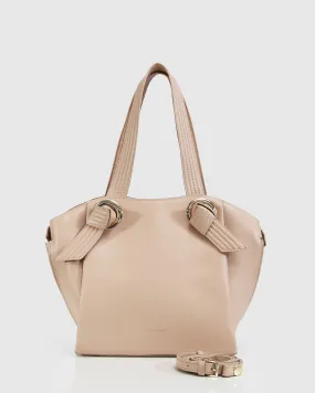 Heart Of Gold Leather Shoulder Bag - Latte