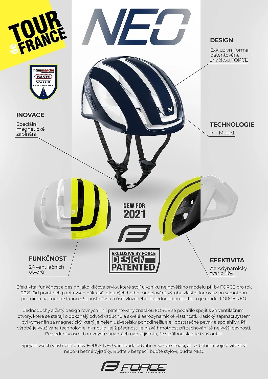 helmet FORCE Neo - Blue/White