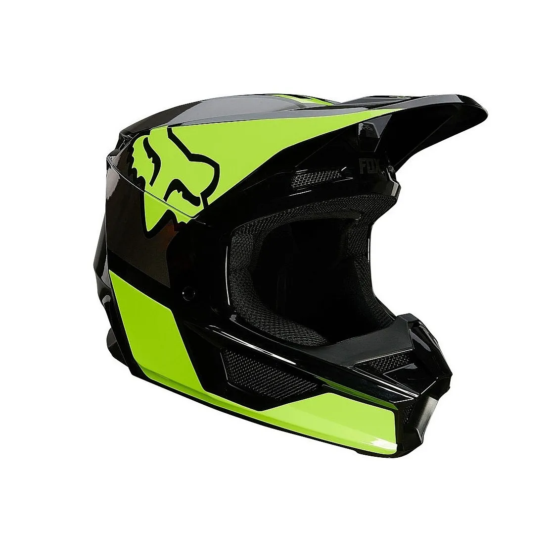 helmet Fox V1 Revn Mips - Fluo Yellow - unisex junior