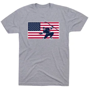 Hockey T-Shirt Short Sleeve - Patriotic Hockey 