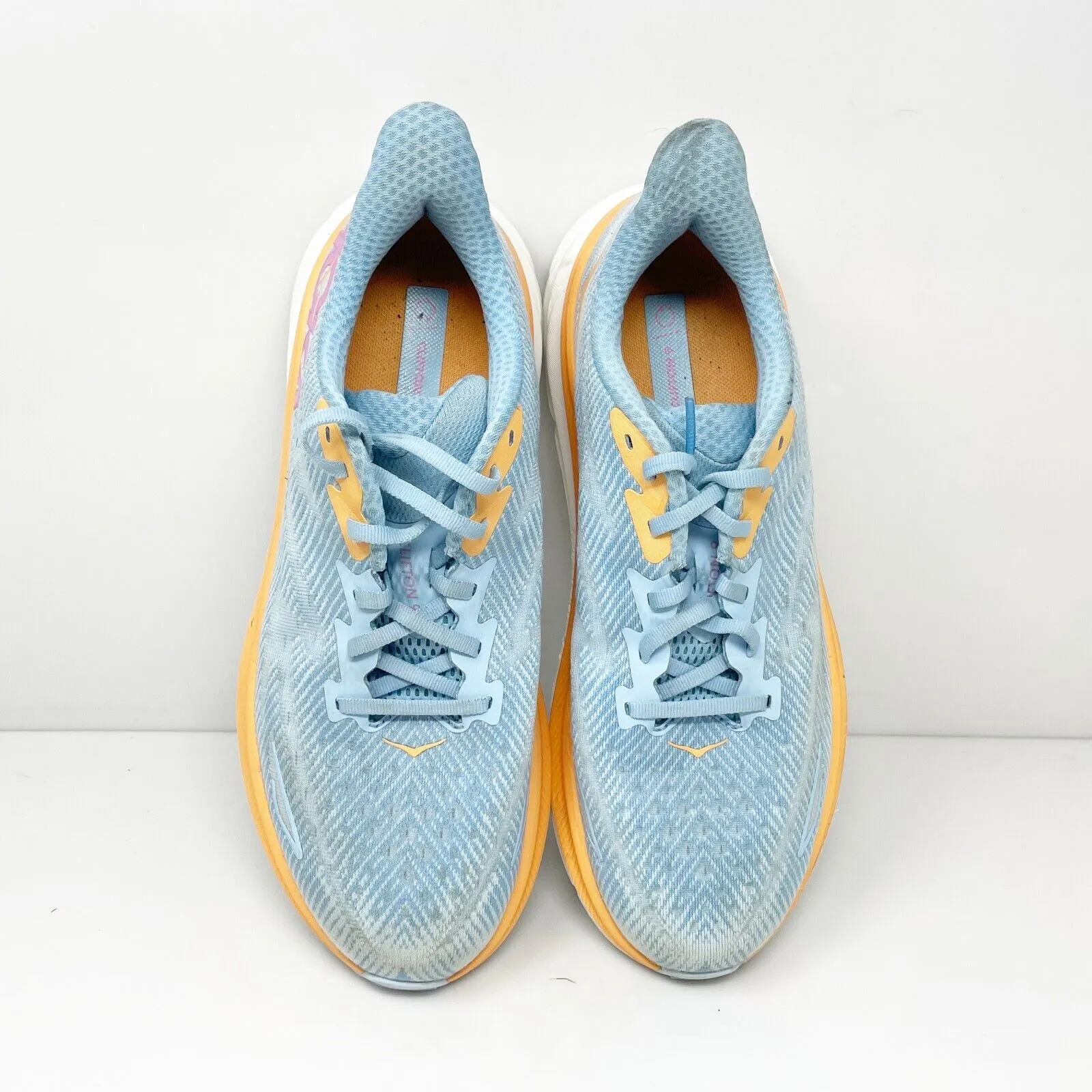 Hoka One One Womens Clifton 9 1127896 ABIW Blue Running Shoes Sneakers Size 10 B