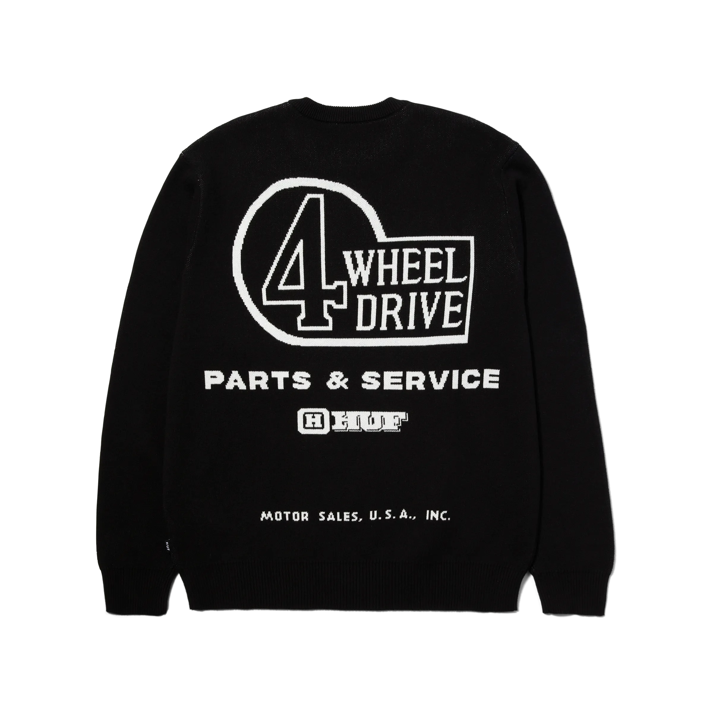 HUF X TOYOTA PARTS & SERVICE SWEATER - BLACK