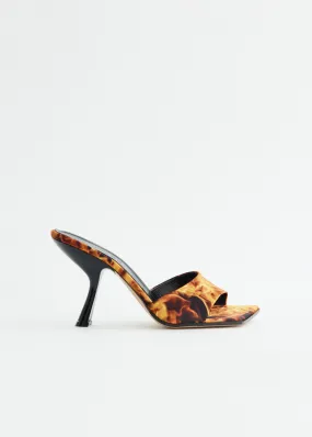 IINDACO -  Adele Printed Flames Mules - Open toe