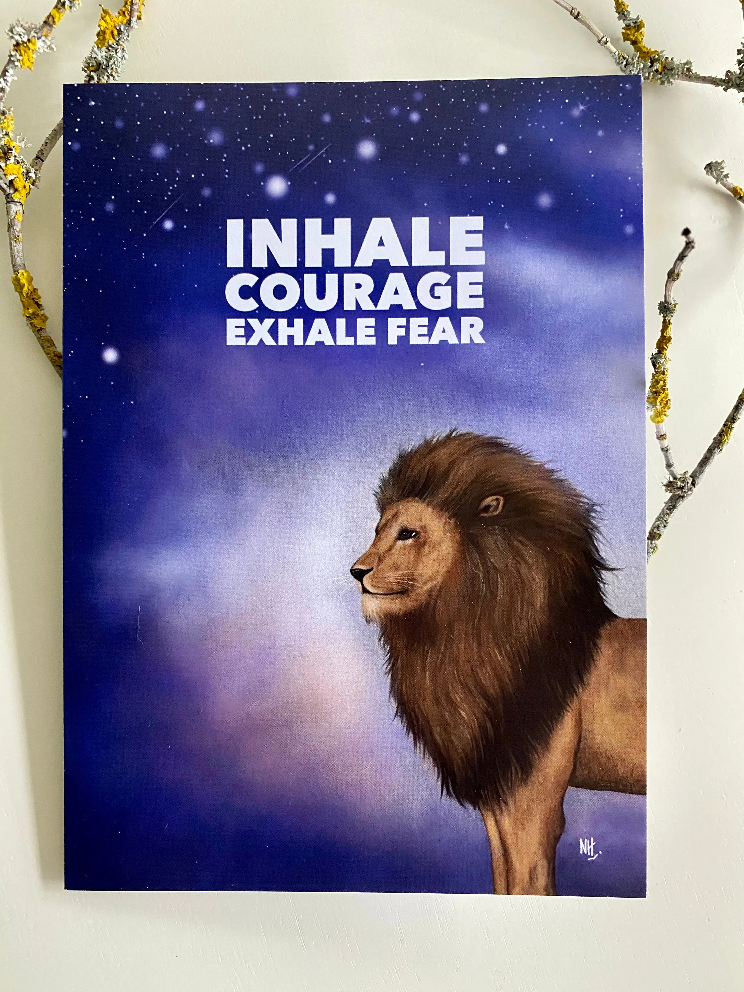 Inhale Courage, Exhale Fear: Greeting Card