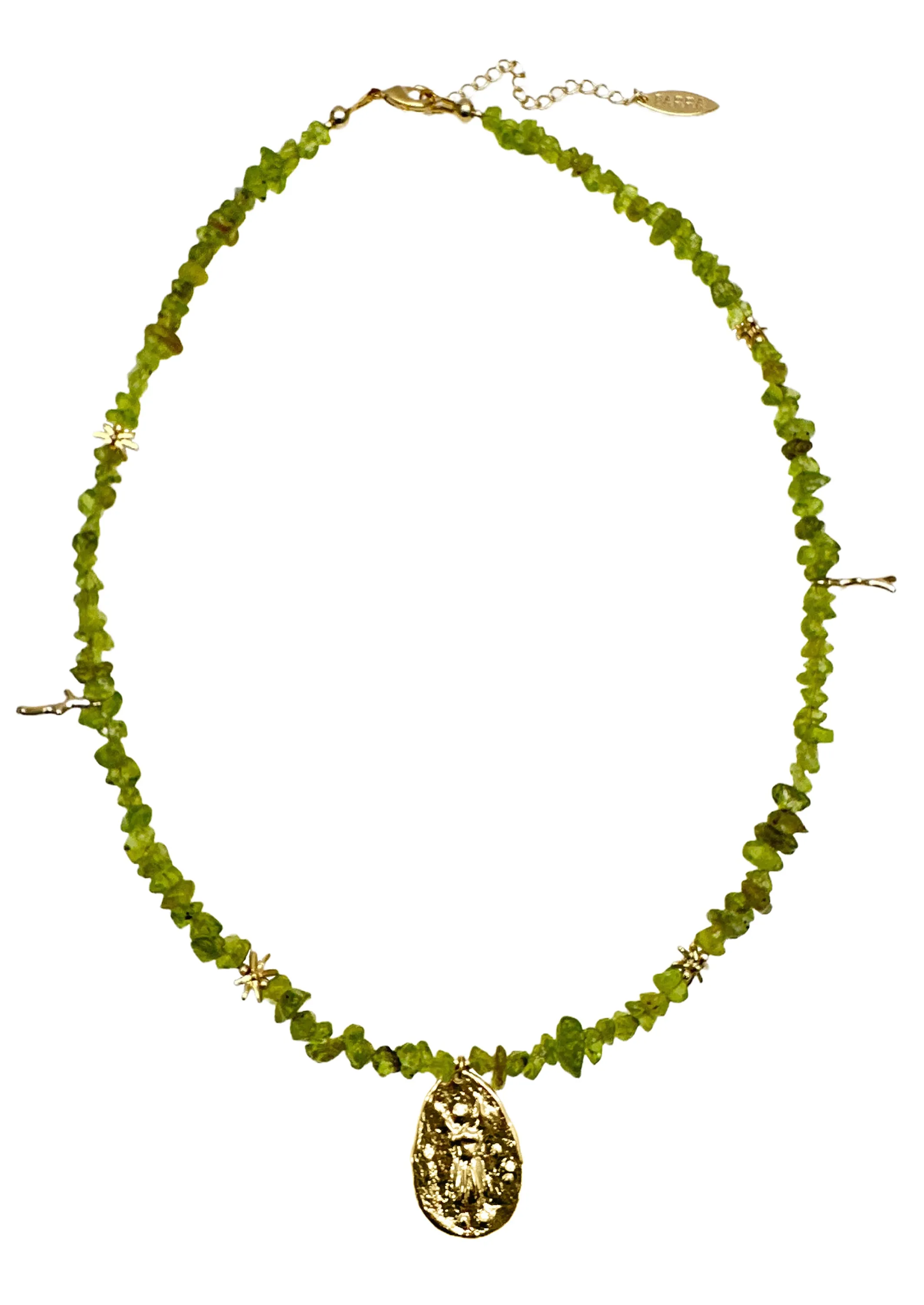 Irregular Peridot Pendant Necklace LN081