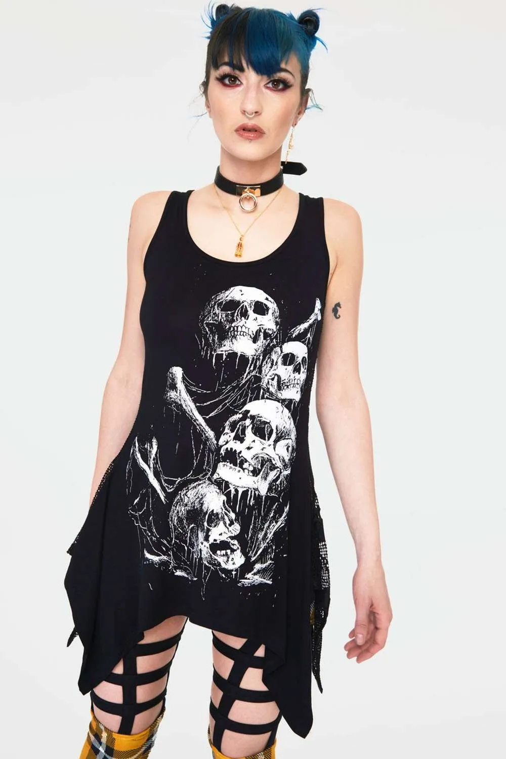 Jawbreaker - Dig in Graveyard Longline Sleeveless Top | Dark Ages