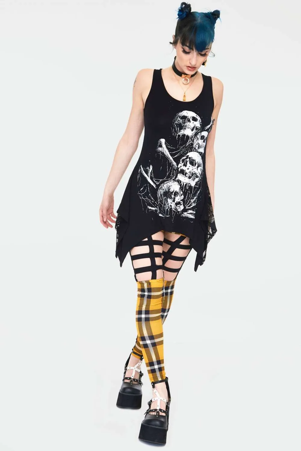 Jawbreaker - Dig in Graveyard Longline Sleeveless Top | Dark Ages