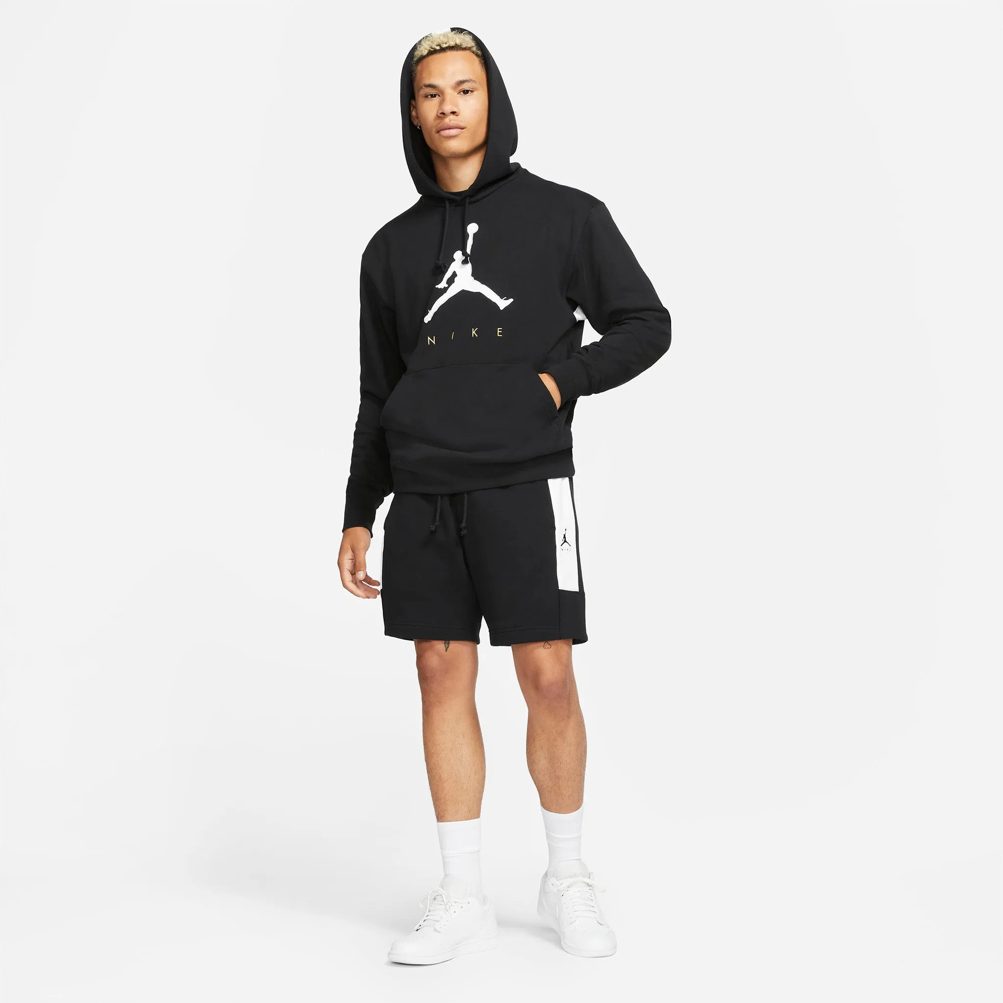 Jordan Jumpman Pullover Hoodie Black / White - Black