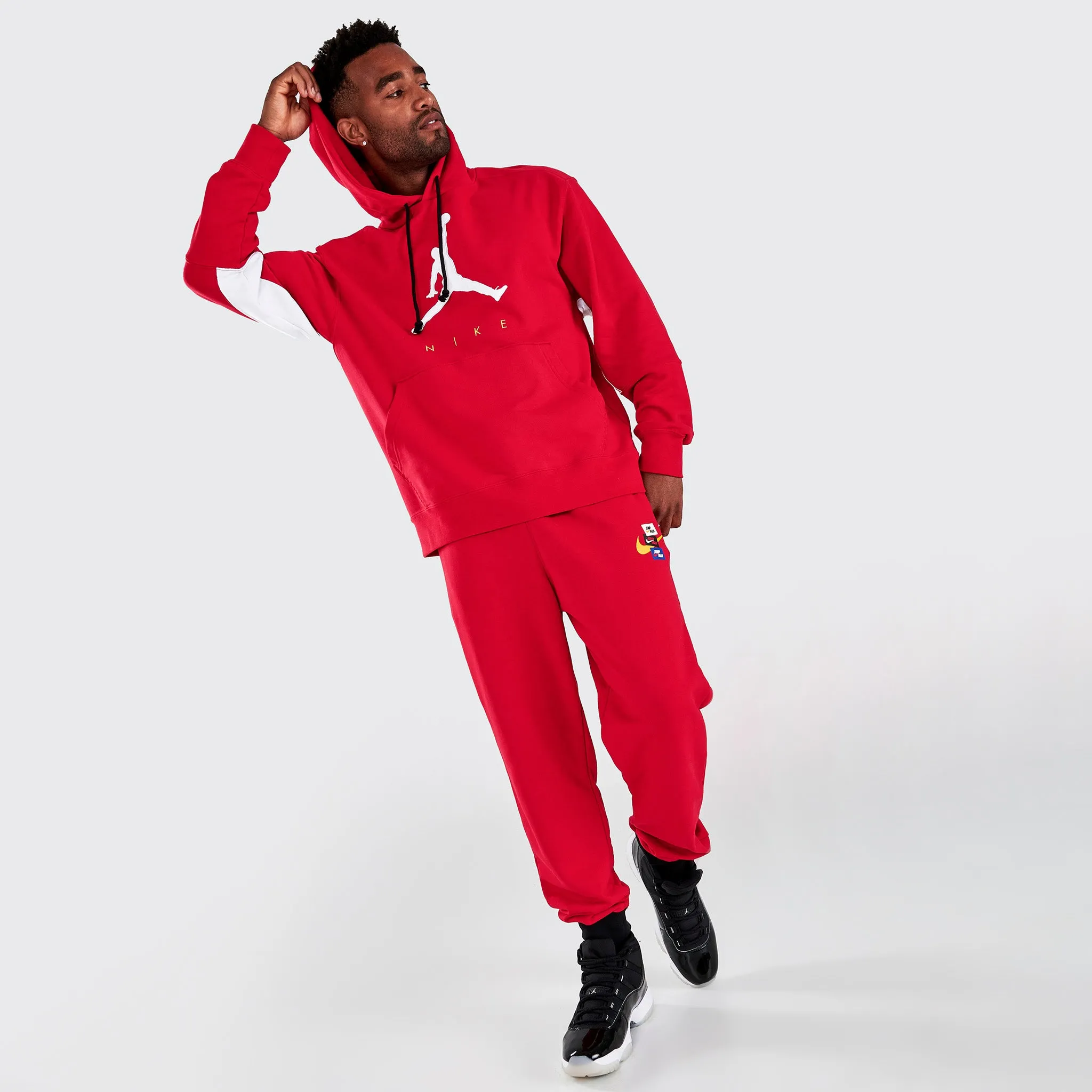 Jordan Jumpman Pullover Hoodie Gym Red / White - Black