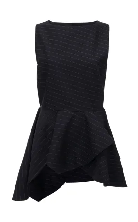 JW Anderson Sleeveless Wool-Blend Peplum Top