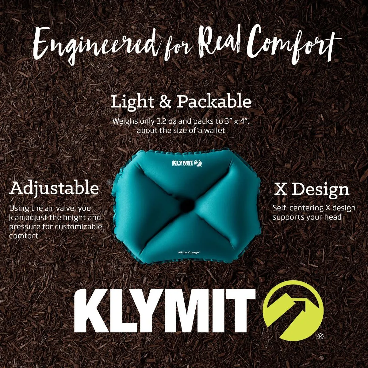 Klymit Pillow X-large Teal | Buy Klymit Pillow X-large Teal here | Outnorth