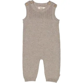 Knit Romper Vigge - warm grey melange