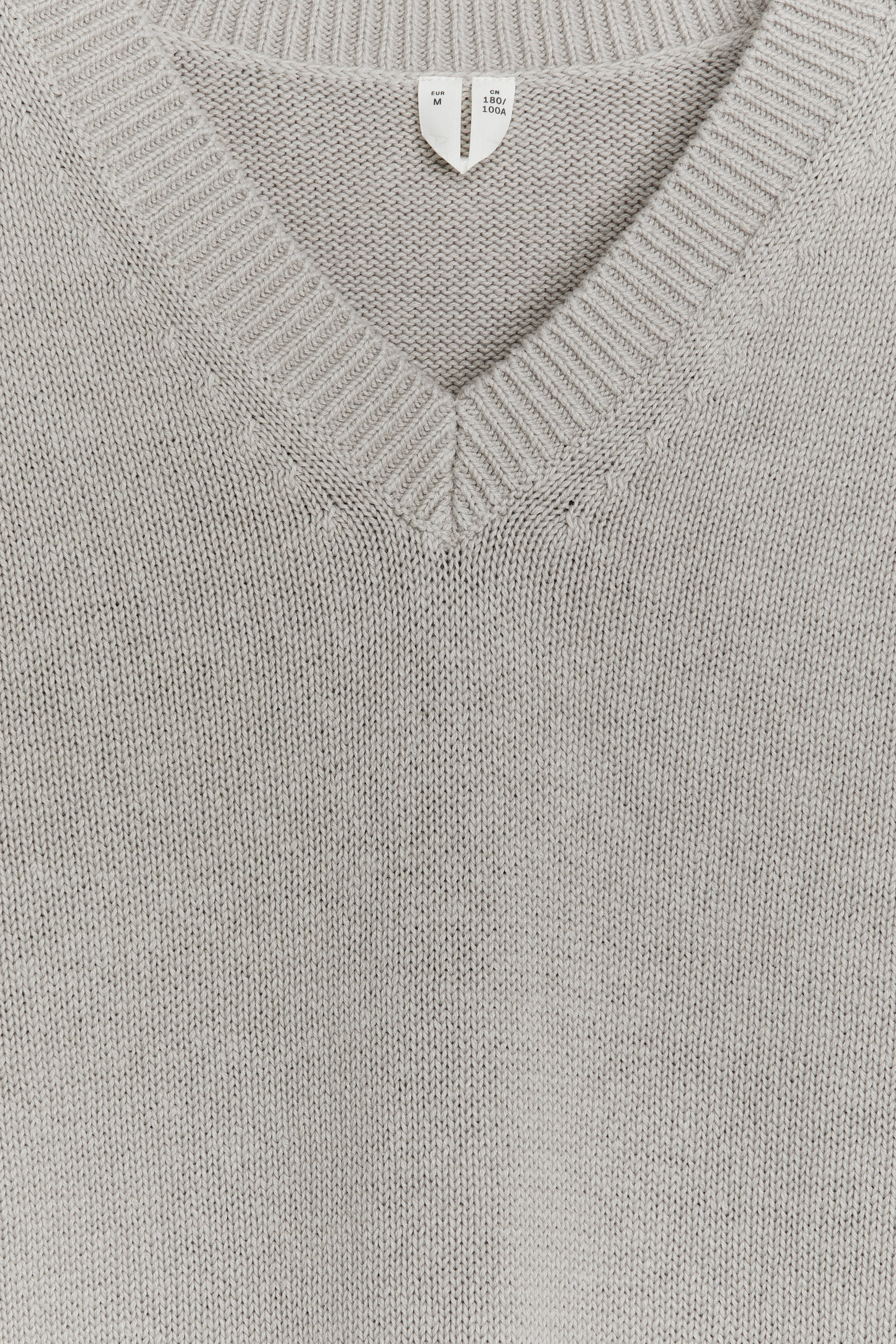 Knitted Linen Cotton Vest - V-neck - Short sleeve - Light Mole - Men | H&M GB