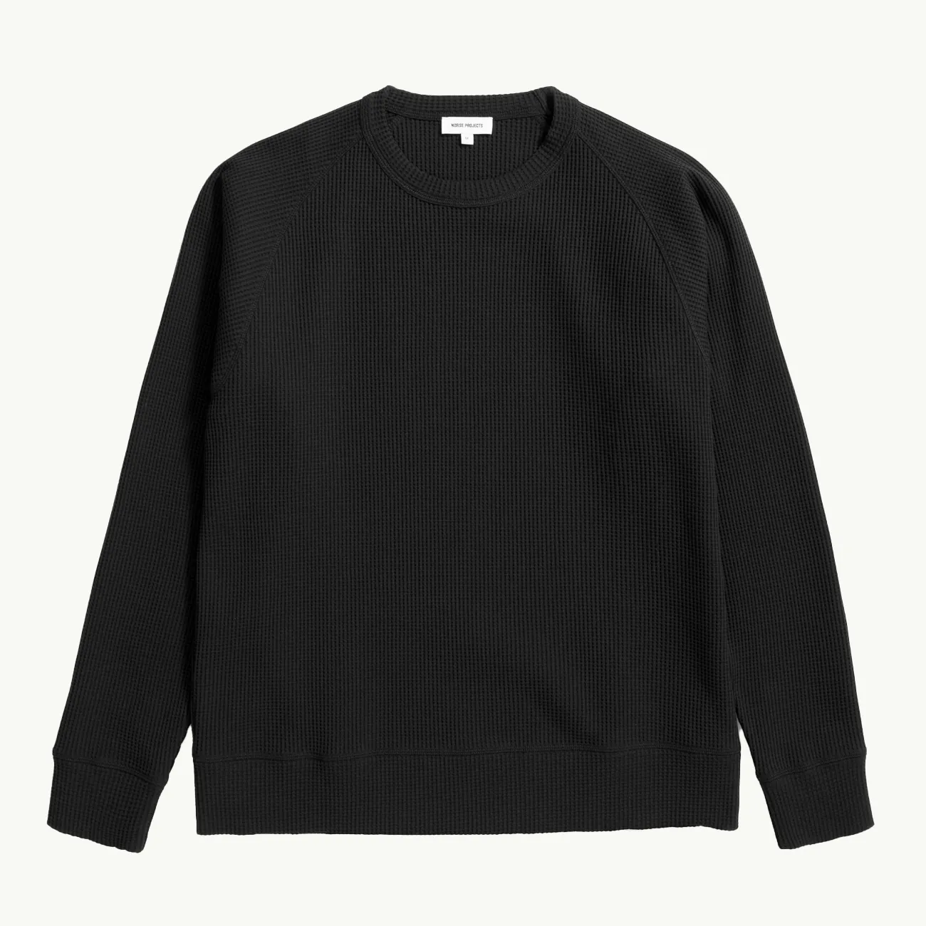 Kristian Relaxed Tech Waffle Sweater - Black