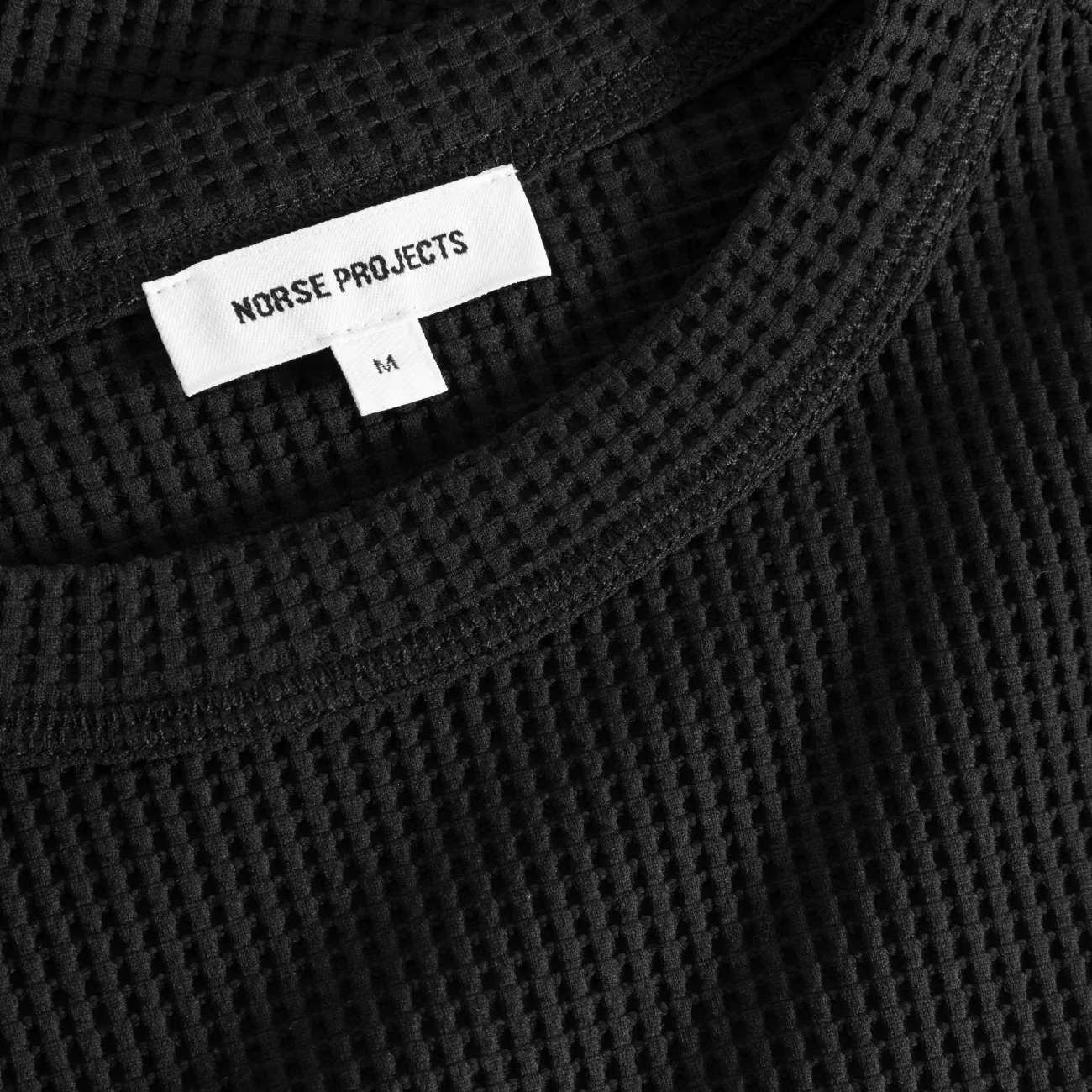 Kristian Relaxed Tech Waffle Sweater - Black