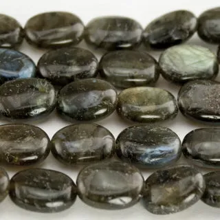 Labradorite Puff Oval Dark 10x14mm